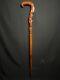 WALKING STICK Wooden Hand carved Cane Wood carved crafted Halloween gift