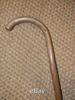 WW1 Swiss Carved Walking Stick With Canvas Plan of The Battle of Rorkes Drift