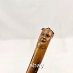 WW1 Turkish Prisoner of War Carved Horse Head Wooden Walking Stick