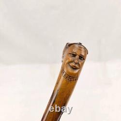 WW1 Turkish Prisoner of War Carved Horse Head Wooden Walking Stick