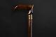 Walking Cane Brown Wooden Handmade Wood Hand Carved