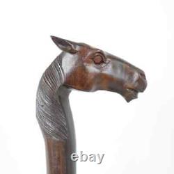 Walking Cane For Men Women Best Gift Hand Carved Horse Head Wooden Walking Stick