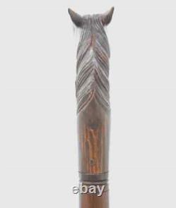 Walking Cane For Men Women Best Gift Hand Carved Horse Head Wooden Walking Stick