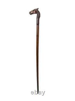 Walking Cane For Men Women Best Gift Hand Carved Horse Head Wooden Walking Stick