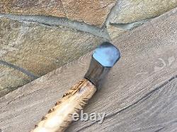 Walking Cane Stick Hammer Wood Carving