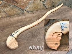 Walking Cane Stick Wood Carving Stick Cosplay