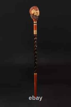 Walking Cane Wooden Hand Carved For Men, Animal Walking Canes Custom Order Stick