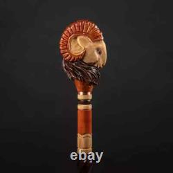 Walking Cane Wooden Hand Carved For Men, Animal Walking Canes Custom Order Stick