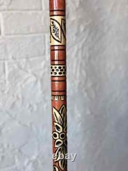 Walking Cane for Carving Dragon carved Wooded Walking stick Fully Unique Cane