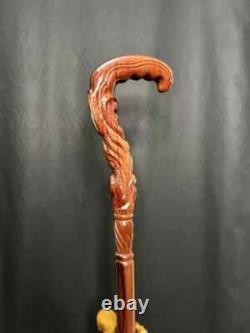 Walking STICK Christian Cross Carved Wooden Pilgrim Walking Cane
