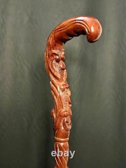 Walking STICK Christian Cross Carved Wooden Pilgrim Walking Cane