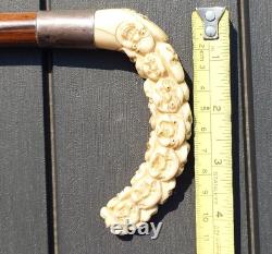 Walking Stick Ben Cox Julius Klinkhardt Carving Antique Cane