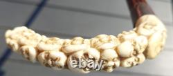 Walking Stick Ben Cox Julius Klinkhardt Carving Antique Cane