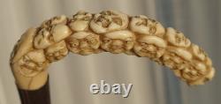 Walking Stick Ben Cox Julius Klinkhardt Carving Antique Cane