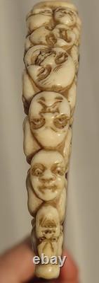 Walking Stick Ben Cox Julius Klinkhardt Carving Antique Cane