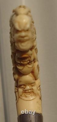 Walking Stick Ben Cox Julius Klinkhardt Carving Antique Cane