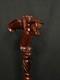 Walking Stick Cane Comfortable Handle Perfect Gift Ox Bull Design Hand Carved