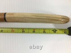 Walking Stick Cane Snake Hand Carved Stag Horn Handle Wood 37