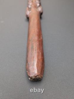 Walking Stick Cane Staff African Style Hand Carved Tribal 36 Vintage
