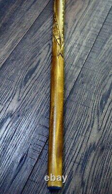 Walking Stick Cane Wooden Walking Cane Handmade Hand Carving Elephant UK