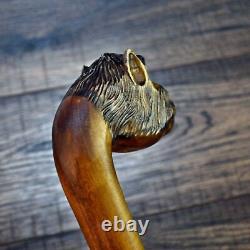 Walking Stick Cane Wooden Walking Cane Handmade Hand Carving Monkey UK