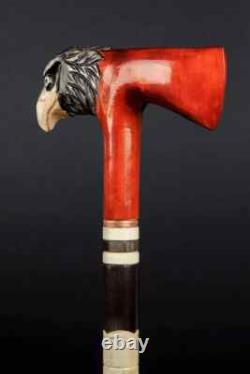 Walking Stick Carved Eagle Artisan Cane Wooden Handmade Exclusive Victorian