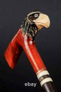 Walking Stick Carved Eagle Artisan Cane Wooden Handmade Exclusive Victorian