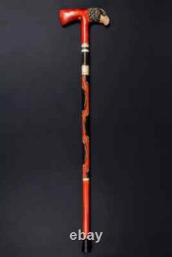Walking Stick Carved Eagle Artisan Cane Wooden Handmade Exclusive Victorian