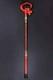Walking Stick Carved Red Dragon Artisan Cane Wooden Handmade Exclusive Victorian