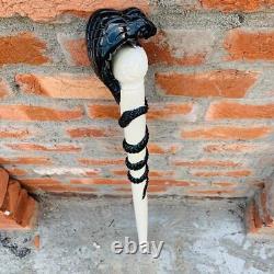 Walking Stick Cobra Hand Carved Walking Stick Unique Design Wood Carving Maker