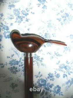 Walking Stick with Hand Carved Bird Handle 35.4 / 90cm