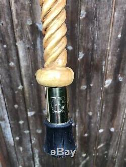 Walking stick, Unique Bespoke Hand Made, Hand Carved From Yew 40
