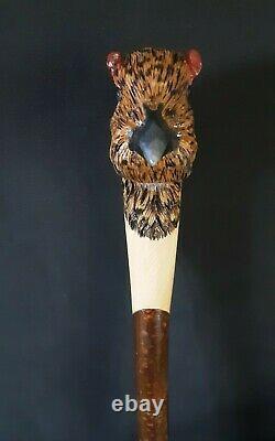 Walking stick / shooting stick / dress stick. Hand carved Grouse