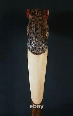 Walking stick / shooting stick / dress stick. Hand carved Grouse