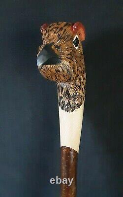 Walking stick / shooting stick / dress stick. Hand carved Grouse