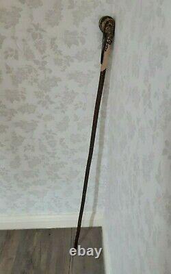 Walking stick / shooting stick / dress stick. Hand carved Snipe