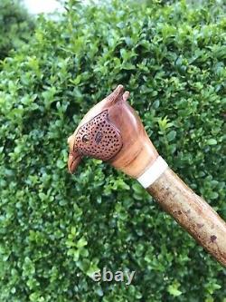 Welsh Handcrafted Carved Cock Pheasant Head Handle Walking Stick