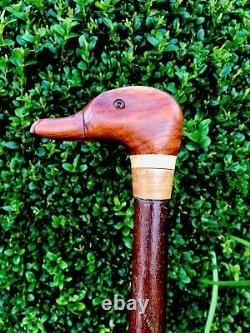 Welsh Handcrafted Carved Duck Head Handle Walking Stick