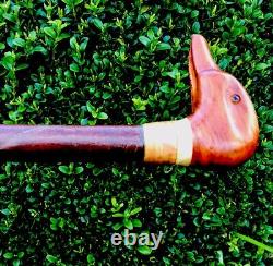 Welsh Handcrafted Carved Duck Head Handle Walking Stick