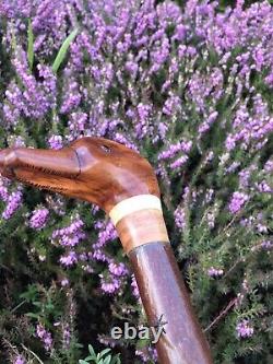 Welsh Handcrafted Carved Duck Head Handle Walking Stick