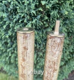 Welsh Handcrafted Hazel travelling walking stick. With carved Fox Head Handle