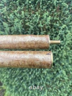 Welsh Handcrafted Hazel travelling walking stick. With carved Fox Head Handle