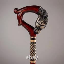 Wolf Walking Cane for Men Hand Carved Walking Stick Unique Canes for Women Fancy