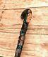 Wood carved crafted crook handle Pi Christian Cross Wooden Walking Stick Cane