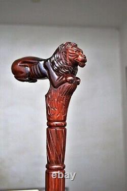 Wooden Carved Walking Stick Cane Elegant Hand Carved Wooden Cane