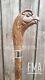Wooden Hand Carved Bird Walking Cane Xmas GIFT Red Grouse BIRD Walking Stick