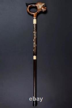 Wooden Hand Carved Unique Monkey Head Walking Stick 36 Handmade Walking cane