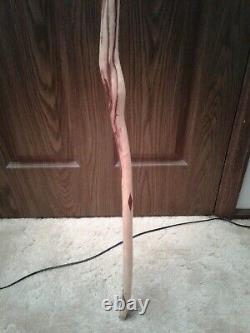Wooden John Deere walking stick / cane hand carved made by Bob Henke 54 inches