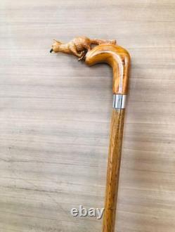 Wooden Walking Cane Hand-Carved Artisan Walking Stick Handmade Gift