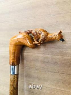Wooden Walking Cane Hand-Carved Artisan Walking Stick Handmade Gift